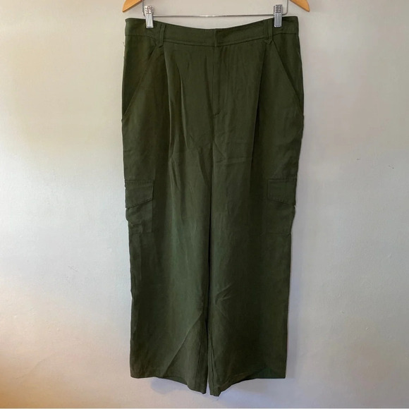 Reformation Jackson Cargo Pant Fern Green Size 10 NWOT - Picture 2 of 7